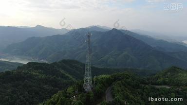 5G信号塔移动电信联通航拍